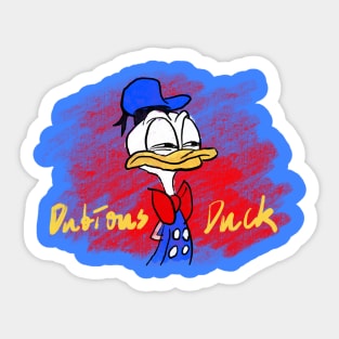 Dubious (Donald) Duck (Red Streaks) Sticker
